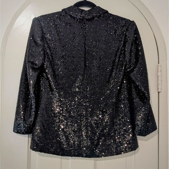 Stunning CINQ à SEPT “Jana” Sequin Evening Cropped Blazer/Jacket, Sz 0/2 - Picture 5 of 10